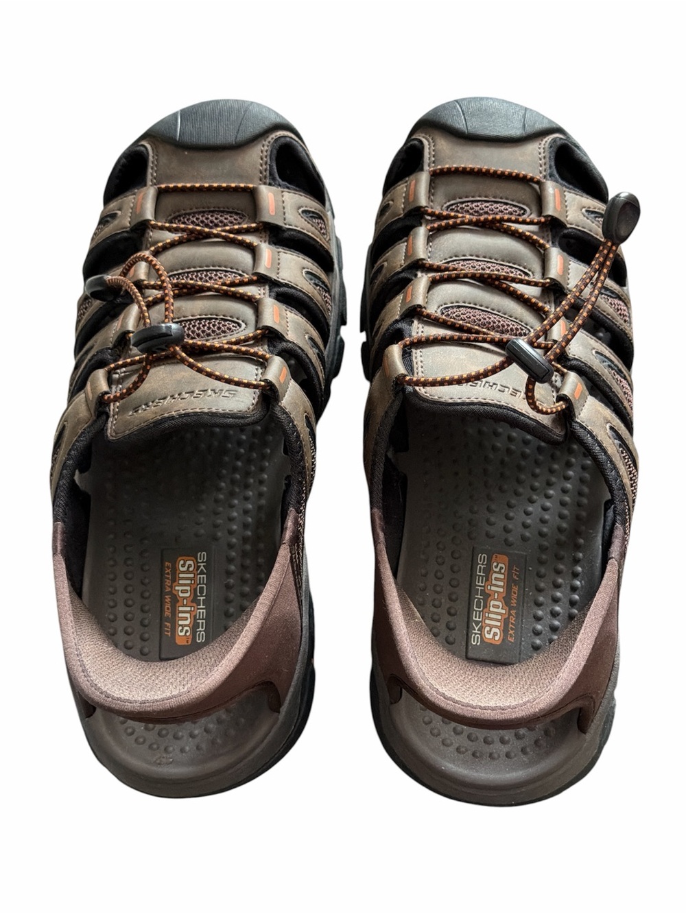 Skechers Brown & Black Men's Closed-Toe Outdoor Sandals - Picture 2 of 8